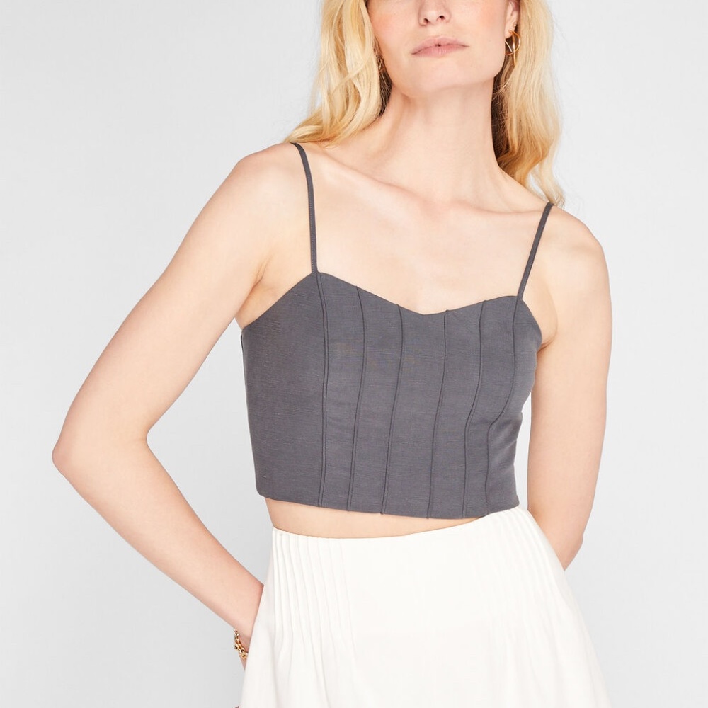 Pintuck Bandeau Top - New With Tags - NEVER WORN - Ebony